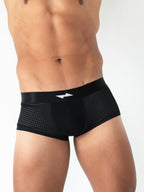 Deluxe Shaping Mesh Boxers - Black