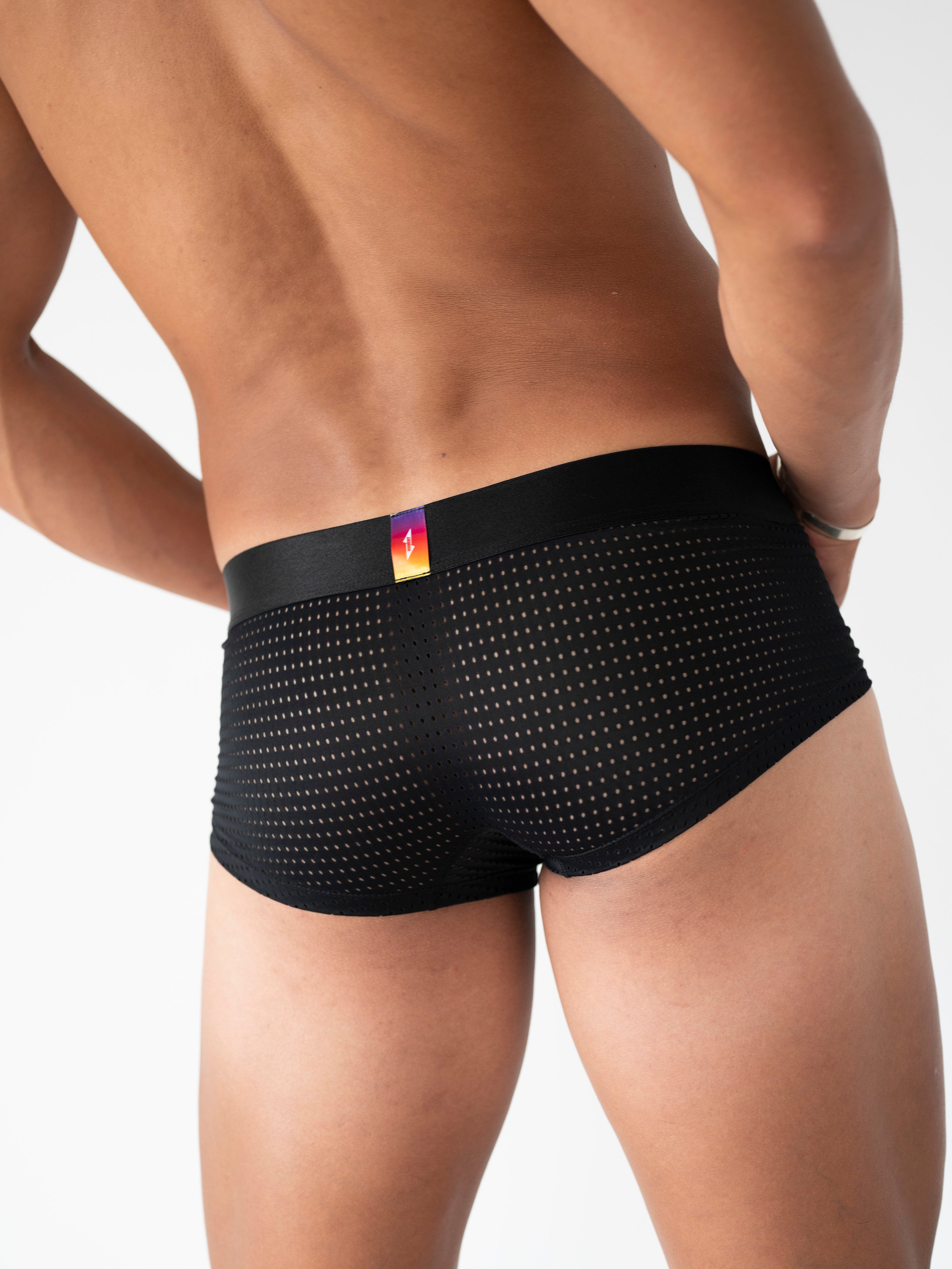Deluxe Shaping Mesh Boxers - Black