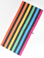 Giant Beach Towel - Spectrum, Charcoal & Blue Stripes