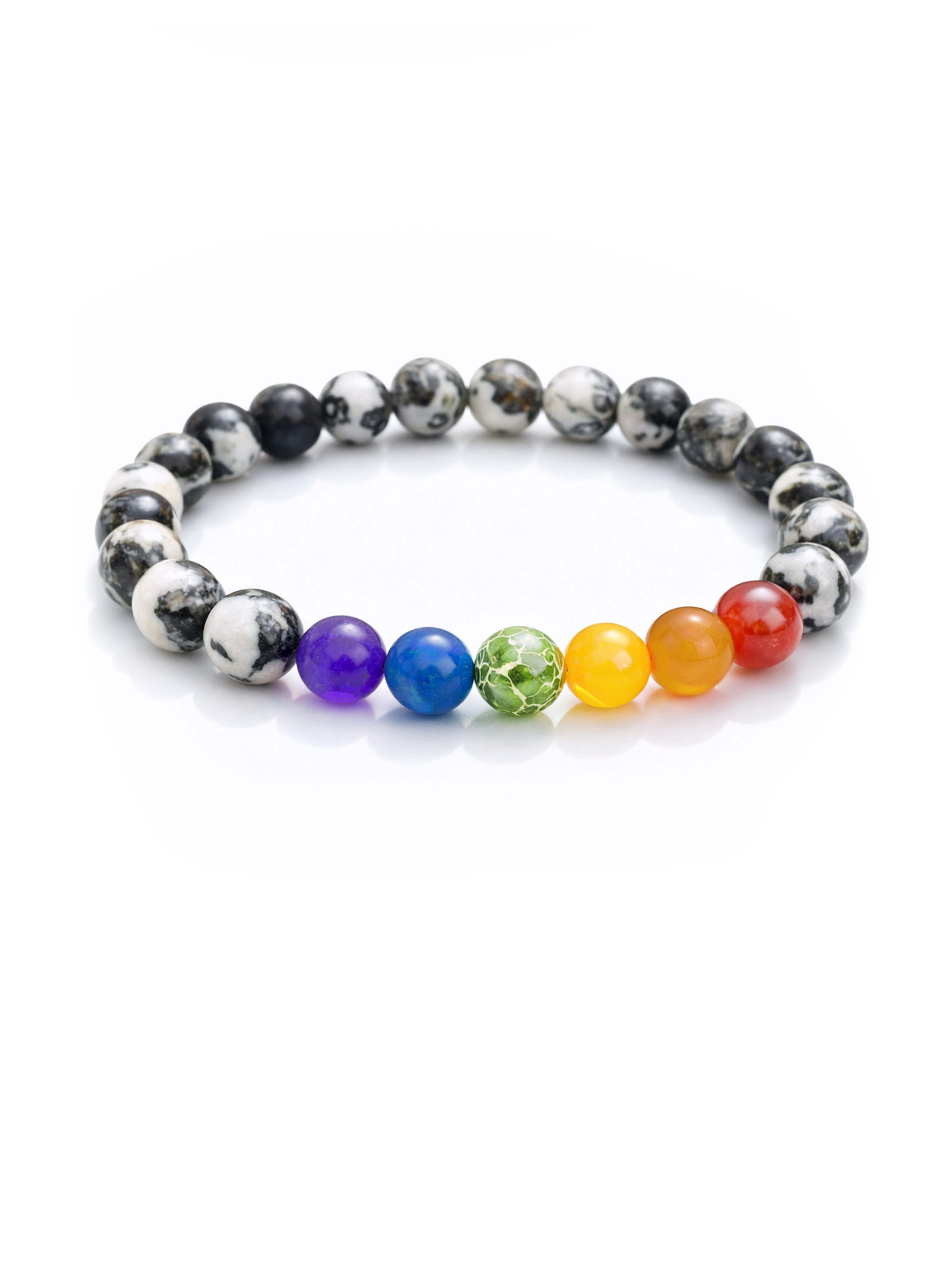 Real Gemstone Spectrum Bracelet - Black Vein Jasper