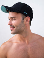 Underbrim Faux Suede Teal Cap - Jet Black