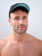 Underbrim Faux Suede Teal Cap - Jet Black