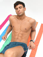 Giant Beach Towel - Spectrum, White & Blue Stripes