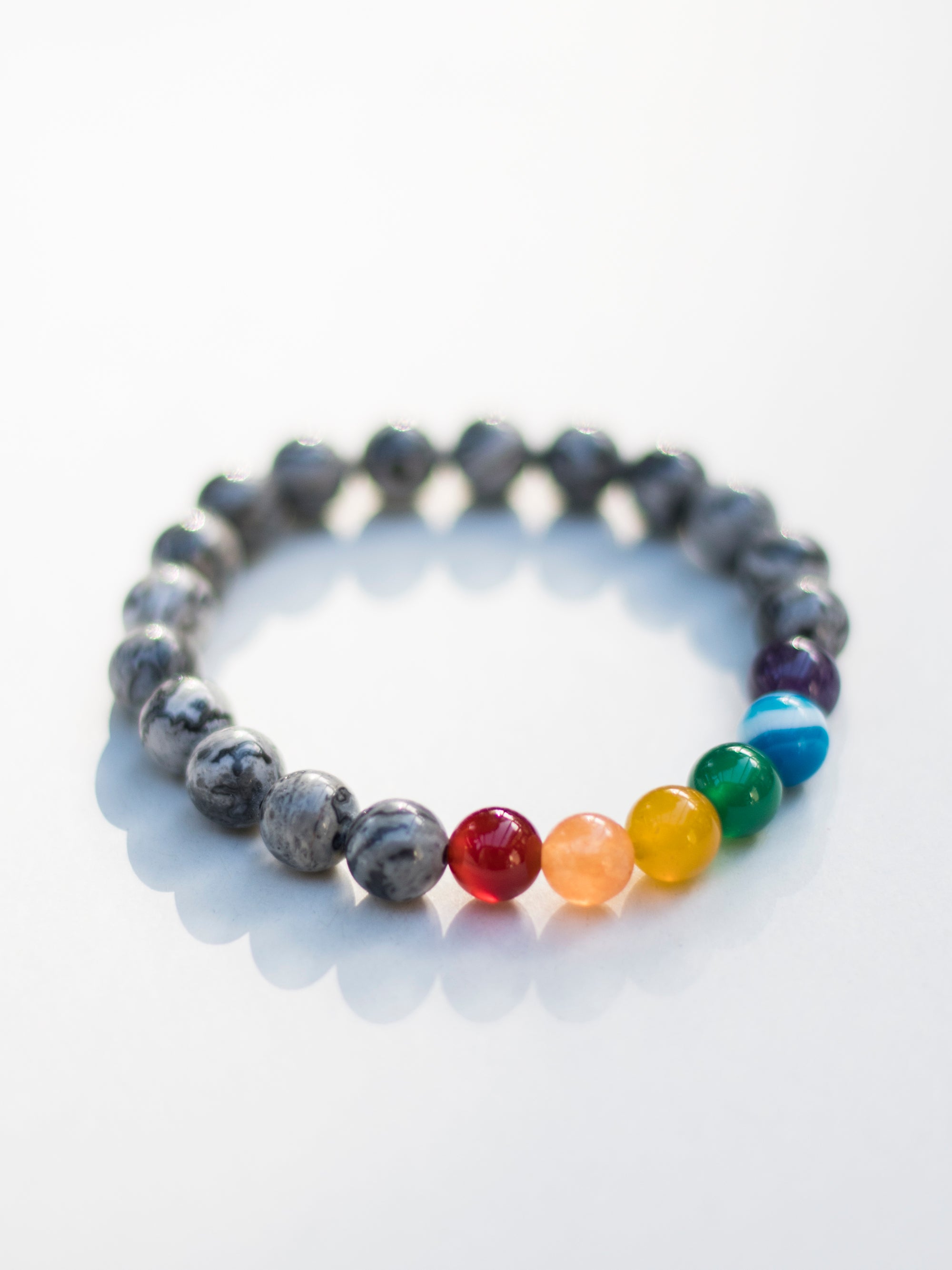 La Pulsera de Piedra Preciosa Real de Rudest - Jaspe Gris