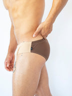 Cappuccino Duo-tone Premium Swim Briefs