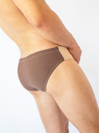 Cappuccino Duo-tone Premium Swim Briefs