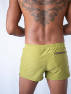 Olive Green All-Day Active Gym & Swim Shorts