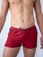 Deep Red All-Day Active Gym & Swim Shorts