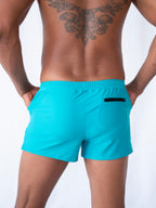 Aqua Blue All-Day Active Gym & Swim Shorts