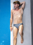 Ash Sparkle Premium Swim Briefs With Metallic Fiber