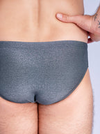 Ash Sparkle Premium Swim Briefs With Metallic Fiber