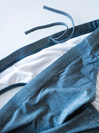 Ash Sparkle Premium Swim Briefs With Metallic Fiber