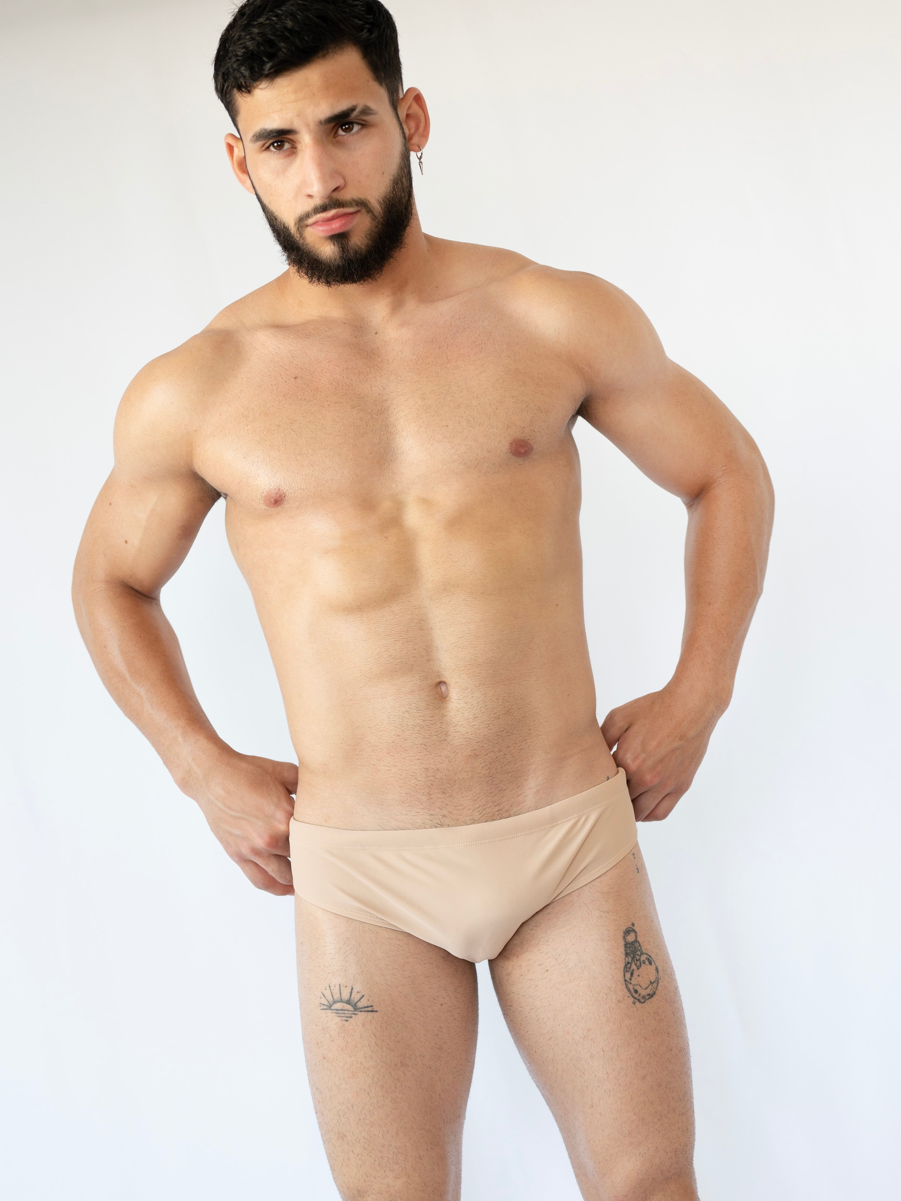 Cappuccino Duo-tone Premium Swim Briefs