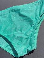 Aqua Sparkle Premium Swim Briefs With Metallic Fiber