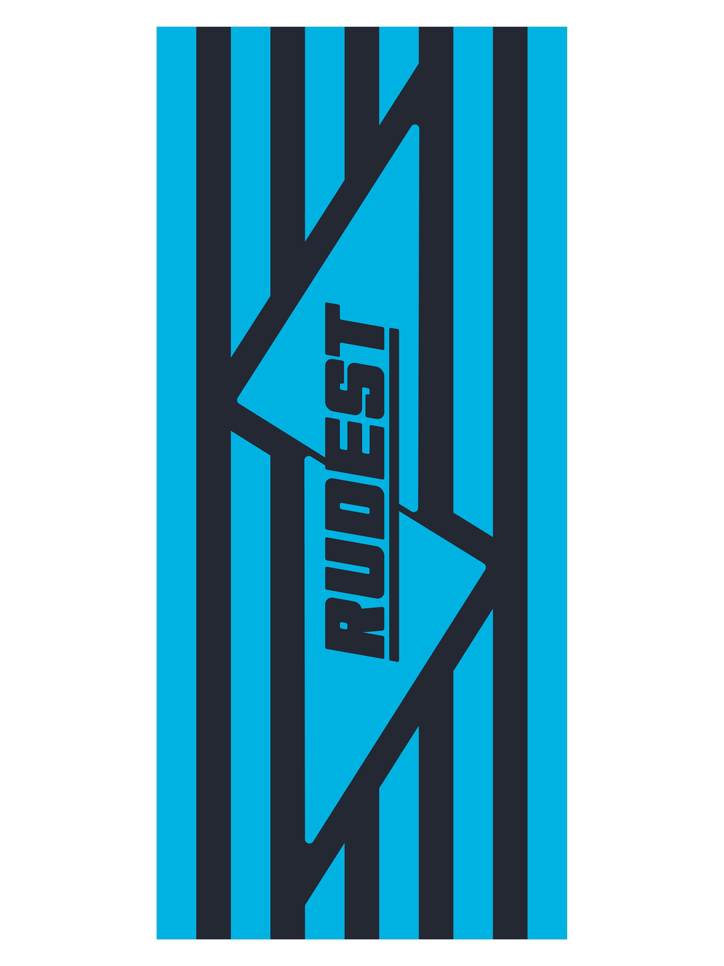Giant Beach Towel - Spectrum, Charcoal & Blue Stripes