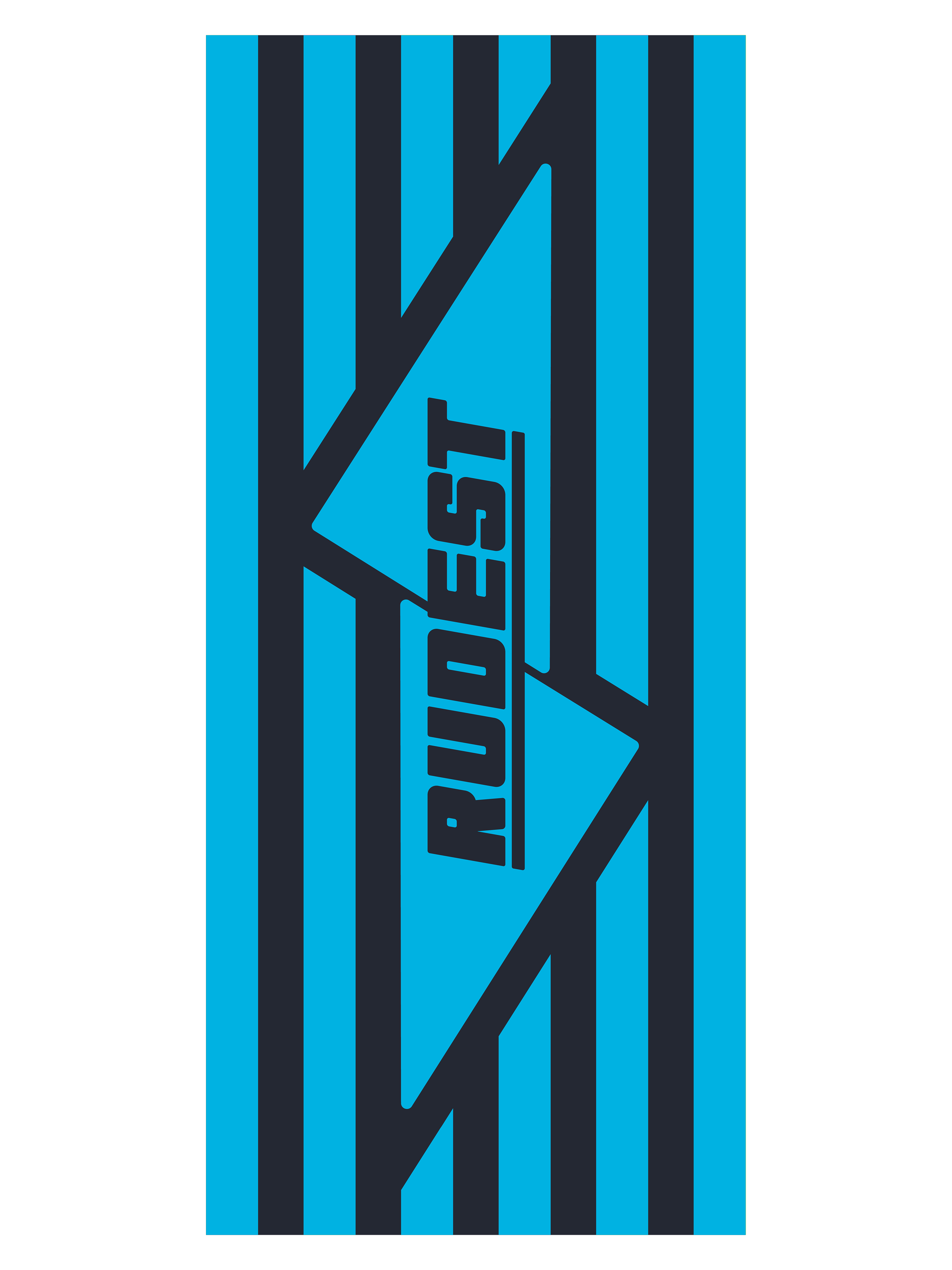 Giant Beach Towel - Spectrum, Charcoal & Blue Stripes