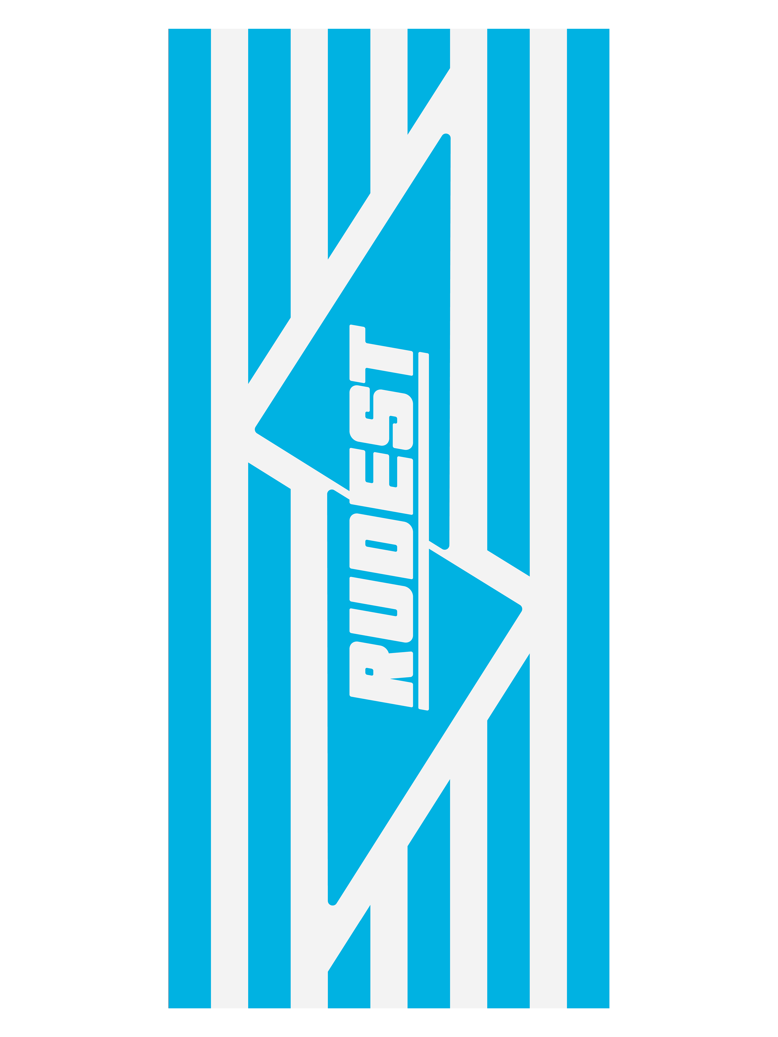 Giant Beach Towel - Spectrum, White & Blue Stripes
