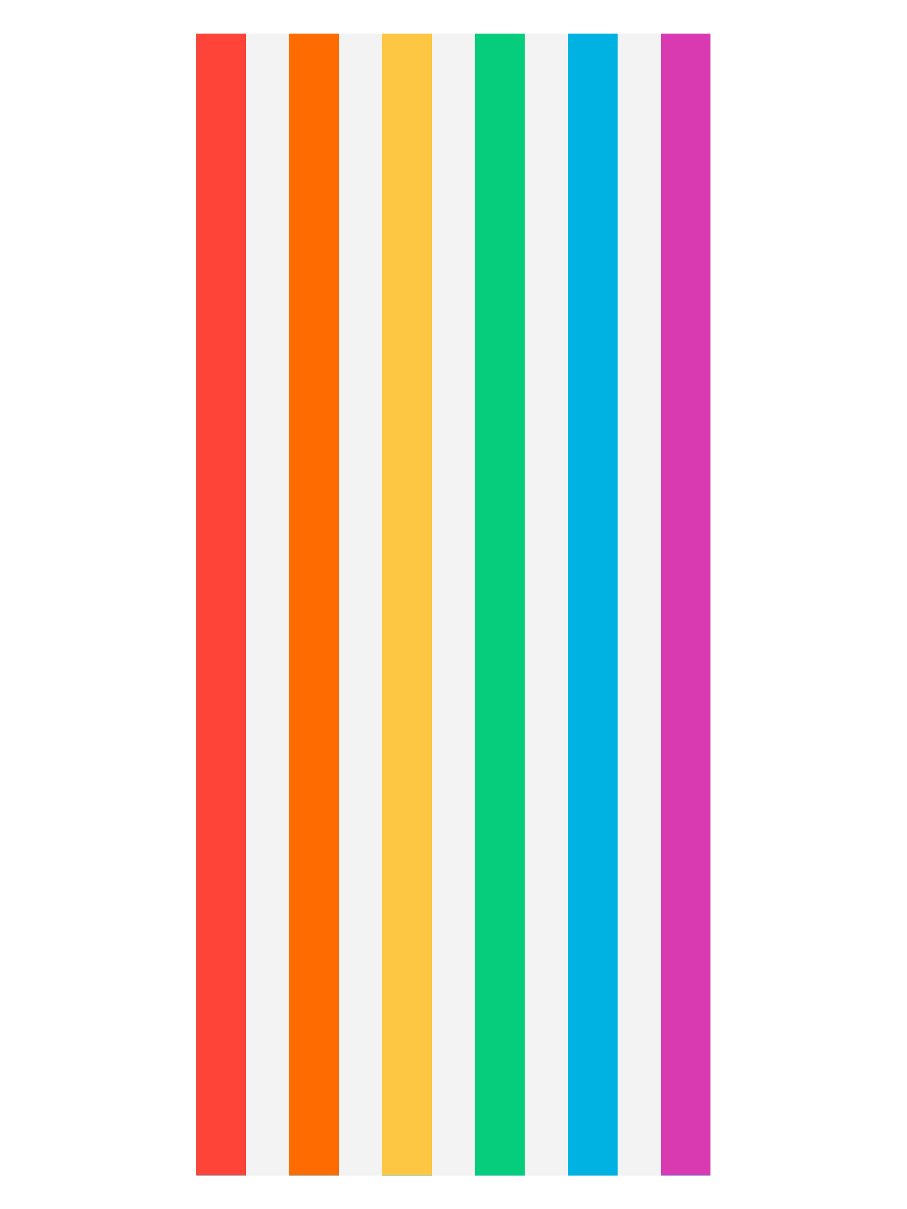 Giant Beach Towel - Spectrum, White & Blue Stripes